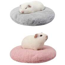 1pc Round Plush Comfortable Pet Resting Pad, Plush Round Pet Sleeping Mat, Warm Habitat Cushion, Soft Pet Sleeping Bed, Suitable For Hamsters, Guinea Pigs, Rabbits, Ferrets, Autumn/Winter Indoor Cage Resting Area Decor - View 8