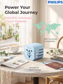 PHILIPS SPB1013B/93 Universal Travel Adapter, Multi-Country Plug Converter, EU/US/UK/AU Standards, Compact & Portable - Multicolor - View 10