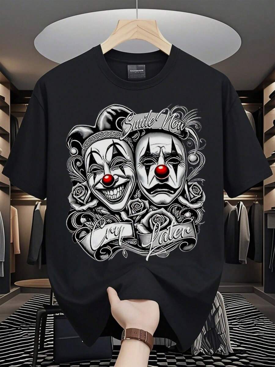 Men T-Shirts - 黑色 - 查看 1