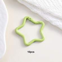 10pcs Hot-Selling Painted Gourd Alloy Carabiner Spring Quick Buckle DIY Keychain Backpack Clip Business Gift Jewelry Accessory - Alloy Star Carabiner - View 5
