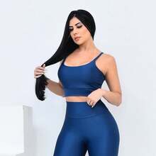 Women Sports Sets - 黑藍色 - 查看 3