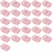 3-Compartment Travel Bento Lunch Box With Flip Lid, Leak-Proof Portable Meal Container For Outdoor Activities, Breakfast And Meal Prep, Kitchen Accessory, Camping Essential, Rose Flower With 26 Alphabet Initials Pattern - Pink - View 6