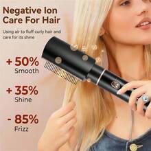 Hatteker 4-In-1 Multifunctional Hot Air Brush, Home And Salon Hair Styling Blow Dryer Comb For Straight And Curly Hair - Black - View 6