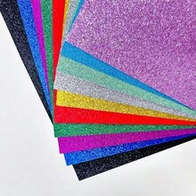 Glitter Gold Foil Paper, Gold Powder Paper Non-Shedding Handmade DIY Origami Frosted Paper - Multicolor - View 3