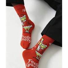 The Grinch 1 Pasang Kaos Kaki Natal; Perlengkapan Kostum Kreatif Kartun, Perlengkapan Foto, Hadiah Natal; Hadiah Pesta - MultiWarna - View 8