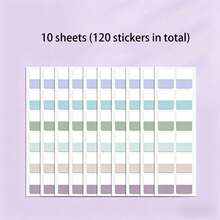 Adhesive Index Tabs Multicolor Classification Stickers Adhesive Folder Index Tabs 60/120/240 Sheets Sticky Notes Notebook Stickers Office Supplies School Supplies - Simple - View 13