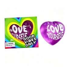 1pc Maltose Glitter Heart Squishy Slow Rebound Stress Relief Toy, Shiny Soft Small Heart (Random Color), Product Pattern And Packaging Random, Based On Actual Product - Multicolor - View 3