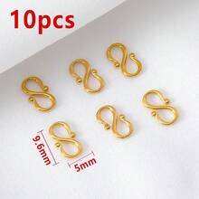 10pcs Stainless Steel M-Clasp S-Clasp Necklace Bracelet Connector Clasp End Connector Suitable For Handmade DIY Jewelry Accessories - Stainless Steel Buckles - View 14