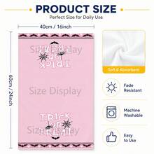 2/4/6pcs Halloween Themed Pattern Printed Kitchen Towels, Halloween, Can Be Used As Halloween Gifts, Halloween Decoration, Ultra-Fine Microfiber Soft High Absorbent Tea Towels, Dish Cloths, Cleaning Towels, Hand Towels, Suitable For Cooking, Baking, Wiping Cleaning And Kitchen Decoration, Kitchen Accessories, Daily Essential Supplies - Multicolor - View 9