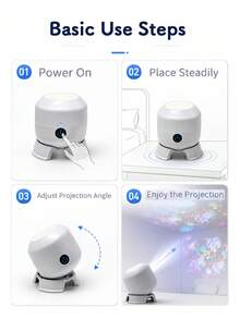 LED Dynamic Projection Light, Creative Ocean, Snowflake, Snowman Projection Night Light, Suitable For Room, Living Room, Party, Holiday, Birthday Decoration Gift Atmosphere Projection Light - Projector Lamp - View 6