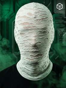 1pc Summer Party Cosplay Ice Silk Mask, Funny Prank Breathable Head Cover, Transparent High Elasticity Headgear - A - View 5