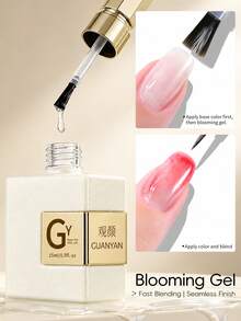 1 buah 15ml Kutek Gel Karet Bening Tahan Lama, Kuku Kuat dengan LED UV, Gel Lapisan Atas Mengkilap Tinggi - Clear - View 3