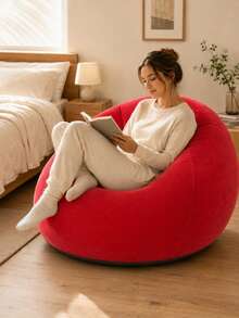 Kursi Sofa Bean Bag Tiup Besar dari Flanel Lembut, Kursi Santai Slouchy Nyaman untuk Kamar Tidur, Ruang Tamu, dan Membaca - MultiWarna - View 6