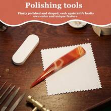 KLONKEE 1/3件組珠寶拋光工具套組，包含珠寶拋光布、瑪瑙拋光工具與清潔拋光棒，多功能珠寶清潔拋光工具 - 拋光工具 - 查看 6
