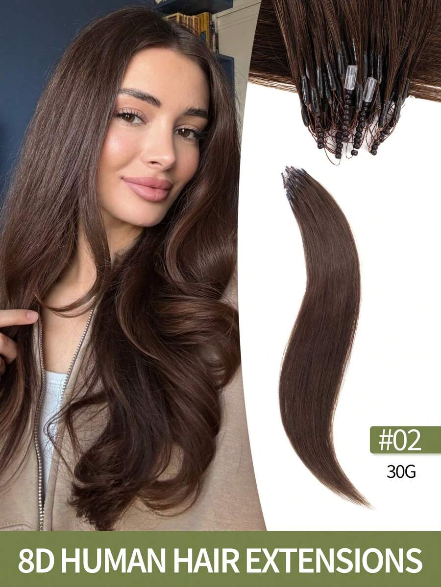 1b Rambut Manusia Lurus Hitam Alami dengan Ujung I, Ekstensi Rambut Ujung I Tak Terlihat dengan Ikatan Keratin, Aksesori Konser Liburan, Perlengkapan Perjalanan Musim Panas - S2 - View 1
