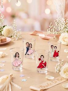 30/72/120pcs Stiker Kartun Foto Kustom, Stiker Karakter Pasangan Kustom untuk Gelas Minuman, Suvenir Pernikahan, Pesta Lajang, Dekorasi Pesta Pertunangan - MultiWarna - View 6