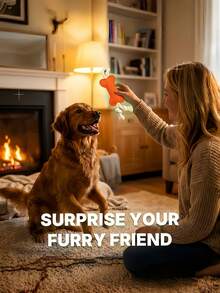 1pc Customized Pet Bone-Shaped Chewing Interactive Toy, Felt Material Dog Chewing Grinding Tearing Toy, Multiple Colors Available - Multicolor - View 7