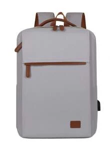 Travel Laptop Backpack, Fits 15.6 Inch Laptop; Built-In Luggage Strap Small Travel Backpack, Compliant With Airline Carry-On Standards, White Commuter Business Daily Backpack, Suitable For Outdoor Travel, Work Storage Bag, Hiking Backpack - Multicolor - View 6