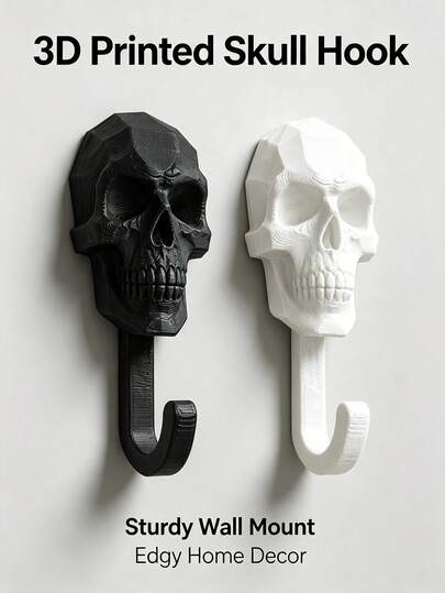Skull Wall Hook, Creative Gothic Style Towel Hook, Vintage Skull Bone Coat Rack, Bathroom Towel Rack, Entryway Key Holder, Bedroom Door Storage Hook, Halloween Punk Style Wall Decor
