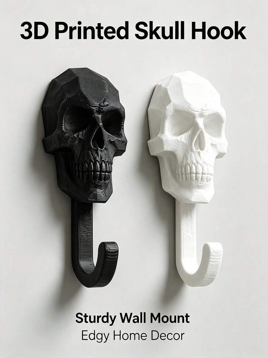 Skull Wall Hook, Creative Gothic Style Towel Hook, Vintage Skull Bone Coat Rack, Bathroom Towel Rack, Entryway Key Holder, Bedroom Door Storage Hook, Halloween Punk Style Wall Decor