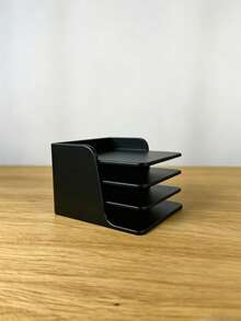 1pc 4-Layer Desktop Stackable Sticky Note Organizer, Suitable For Square Sticky Note Pads, Multi-Color Classification Sticker Storage Rack, Easy To Access, Minimalist Desk Organizer For Office, Home, Study, School, Stationery Storage, Simple Desk Tidy, Portable Memo Pad Display Stand - Multicolor - View 11