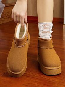 Women Snow Boots - Khaki - View 2