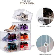 Boîte de rangement pour chaussures - 10 pièces transparentes - Voir 3