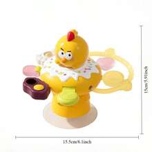 1pc Multifunctional Baby High Chair Suction Cup Spinning Toy Base, Detachable Educational Early Learning Grasping Soothing Toy, Cute Chick And Rabbit Styles, Birthday Gift, Christmas Gift, Holiday Gift, Random Shipment - Mixed Color - View 9