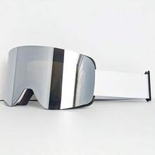 1pc Adult Ski Goggles, Dual-Layer Anti-Fog Lens, Frameless Wide-Angle Ski Goggles, Winter Outdoor Sports Protective Eyewear, Snowmobile Goggles, Comfortable Soft Foam, Anti-Slip Strap - Multicolor - View 18