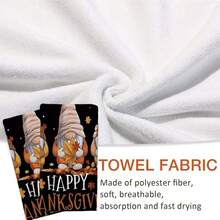 2/4/48pcs Autumn Series Gnome Dwarf Thanksgiving Pattern Printed Kitchen Towels - Super Soft, Highly Absorbent Polyester Dishcloths And Hand Towels, Perfect For Holiday Decor, Kitchen Decor, Party Decor. - Multicolor - View 6