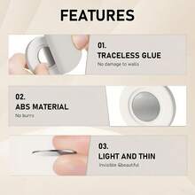 24pcs (12 Sets) / 16pcs (8 Sets) Magnetic Hooks - Perfect For Remotes, Keys, Router Sockets - Space-Saving For Home And Office Storage Solution, Ideal For Drawer And Desktop Organization, Easy Design, Durable And Sturdy, A Must-Have For Home Use - Multicolor - View 4