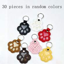 30pcs Pet Hair Memorial Keychain - Cute Paw Print Design With Storage Space For Dog/Cat Hair, Pet Owner Keepsake, Unique Gift Idea - 30Pcs Of Random Colors - View 2
