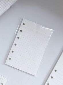 صفحات إعادة تعبئة دفتر ملاحظات A6/A7 ب- 6 حلقات/5 حلقات بتصميم بسيط، صفحات مخطط شبكة/نقاط/خطوط/فارغة، ورق إعادة تعبئة محفظة مخطط جيب محمول لميزانية النقد، ورق ملاحظات فضفاض لتتبع النفقات اليومية - A - مشاهدة 18