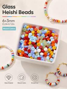 150pcs Natural Ceramic & Glass Spacer Beads, DIY Jewelry Making Materials For Necklace, Bracelet, Headpiece, Earrings - DIY Glass Partition - View 6