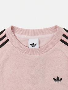 Adidas Summer New Striped Casual Crew Neck Versatile Loose Fit Women's Sports Short Sleeve T-Shirt - Pink - View 10