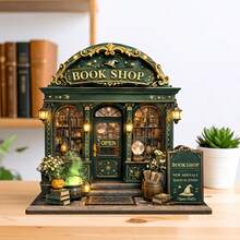 Suitable For All Four Seasons Gift, 2D Flat Wooden Bookshelf Decor, Library Decor, Bookstore Decor, Suitable For Bookshelf, Office, Farmhouse Decor, Perfect Gift For Book Lovers, Bookworms, Friends (No Power Required) - A - View 7