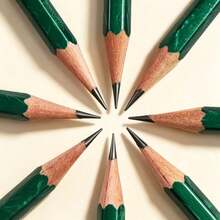 Premium HB Wooden Pencil, 0.3mm Lead, Hexagonal Green Barrel, Suitable For Drawing And Sketching - Essential Office Supplies - A - View 5