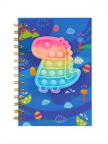 1pc Cartoon Student Spiral Notebook, 80 Pages, Unicorn Pattern, Stress Relief Memo, Back To School Gift - Multicolor - View 14