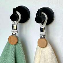 2pcs Bathroom Towel Hooks, Cotton Ring Towel Clips For Bathroom, Kitchen Tea Towel Hooks, Wall Mounted Storage Hooks, Space Saving Organizer, Farmhouse Bathroom Accessories, Cute Rustic Decor, Perfect Mother's Day Gift For Mom's Home - Multicolor - View 13