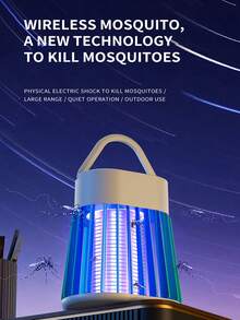 Bug Zapper For Outdoor Mini Electric Mosquito Zapper Portable Camp Mosquito Lamp ,Rechargeable Indoor Fly Zapper, Electric Fly Traps For Home And Camping Indoor/Outdoor Electric Flying Insects Zapper - Grey - View 3