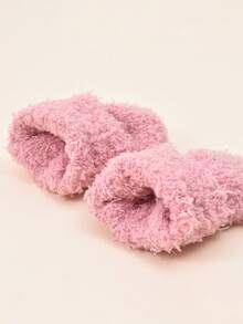 Tobelandyx 3 pares, 0-3 años bebé otoño/invierno cara sonriente felpa de coral guantes de punto cálidos, guantes anti-arañazos para gatear del bebé, guantes a prueba de frío, adecuados para uso diario casual y uso de protección contra el frío al aire libre - 3 pares - Ver 11