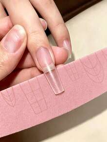 1/3/6/15/25/50/100pcs Washable Wear-Resistant Nail File With Scale, Non-Shedding Sponge Buffer, Durable Shaping And Polishing Double-Sided Nail File, Random Style And Color. Acrylic Nails For Hands, Nail Technician Supplies - Pink - View 6