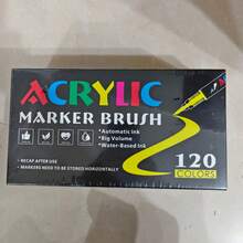 12/24/36/48/60/72/80/120pcs/Set Straight Barrel Liquid Large Capacity Quick Dry Colored Pens, Suitable For Ceramic And Stone Materials - Multicolor - View 11