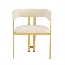Dining Chairs, Modern Style, Beige And Gold - Set Of 2 - 米色和金色 - 查看 11