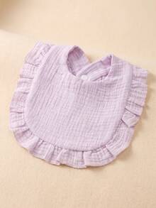 Personalized Ruffle Baby Bib With Name – Soft Embroidered Bib, Newborn Essential, Baby Shower Gift For Girls & Boys - Multicolor - View 9