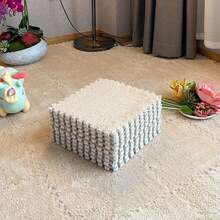 16/10pcs Solid Color Patchwork Floor Mat, Decorative Bedroom Puzzle Carpet, Thickened Foam Floor Pad, Plush Cute Bedside Rug, Soft And Easy To Clean, Interlocking Floor Protection Plush Sound-Insulating Thermal Mat, DIY Decoration - A - View 12