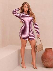 Women Short Dresses - Burdeos - Ver 1