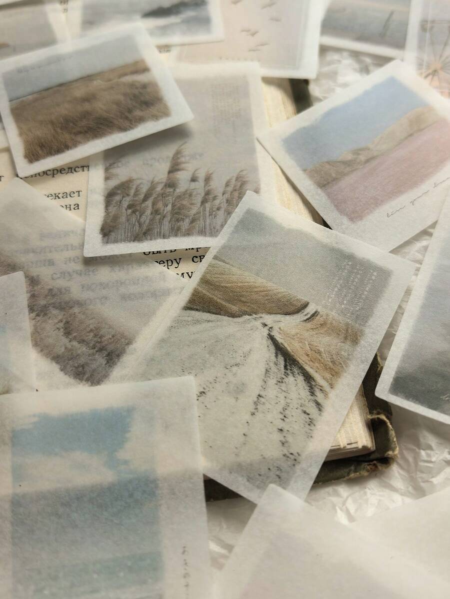 1 Pack 52pcs Landscape Poetry Washi Stickers DIY Scrapbook Diary Material Decals - DT238 - View 1