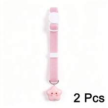 1/2Pcs Cute Star Pet Collar Adjustable Soft Webbing Kitten Puppy Collar With Star Pendant, 4 Macaron Colors, Comfort Lightweight Cat Dog Neck Strap For Daily Walking - Multicolor - View 12