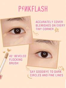 PINKFLASH 3.2g Long-Lasting Matte Concealer, Oil-Control Soft Focus, No Creasing Under Eyes, Sweat-Resistant, Water-Resistant, Smudge-Proof, Buildable Full Coverage, Ultra-Lightweight And Non-Heavy - #2 - View 4